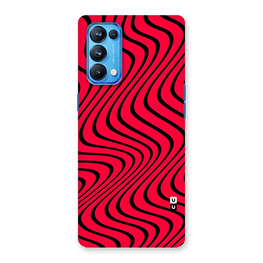 Waves Pattern Print Back Case for Oppo Reno5 Pro 5G