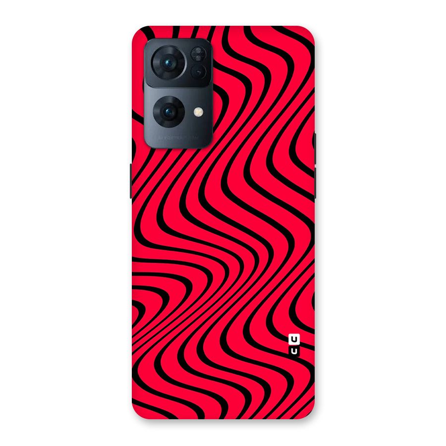 Waves Pattern Print Back Case for Oppo Reno7 Pro 5G