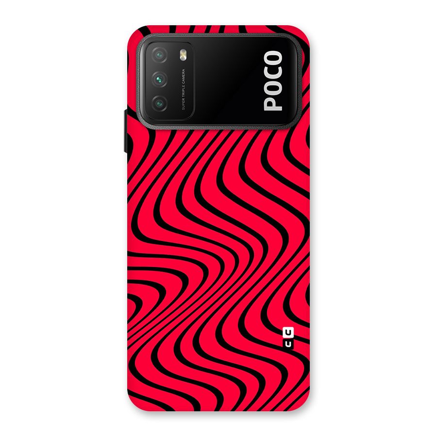 Waves Pattern Print Back Case for Poco M3
