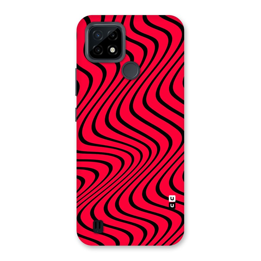 Waves Pattern Print Back Case for Realme C21