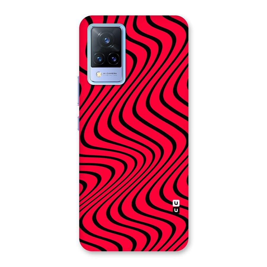 Waves Pattern Print Back Case for Vivo V21 5G