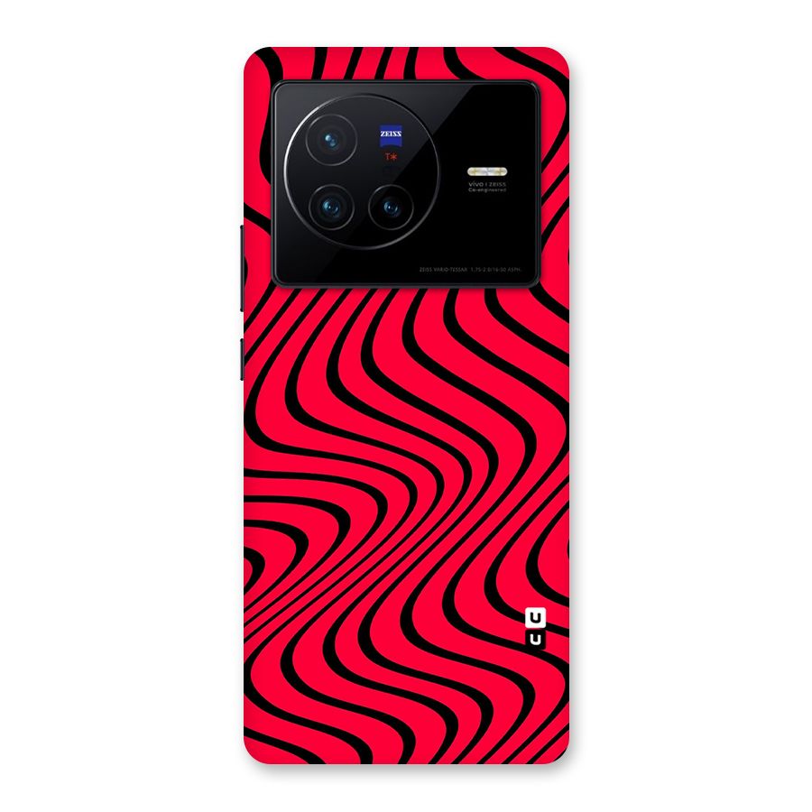 Waves Pattern Print Back Case for Vivo X80