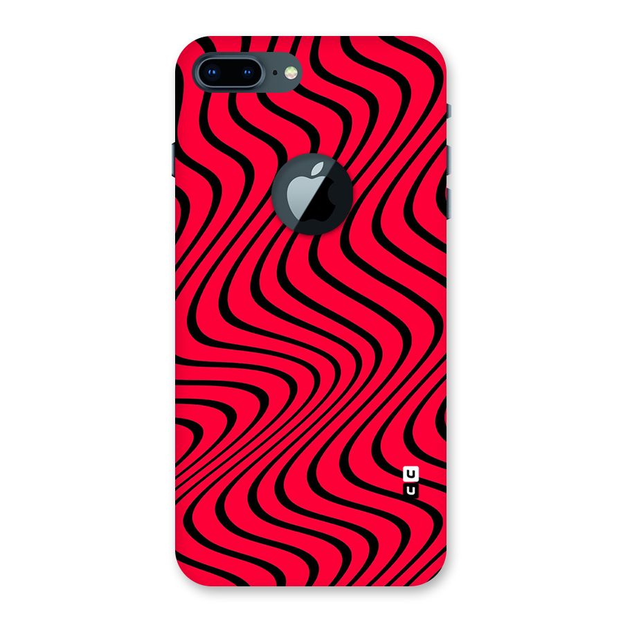 Waves Pattern Print Back Case for iPhone 7 Plus Logo Cut