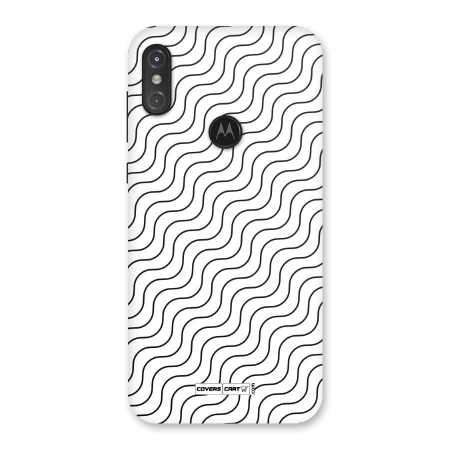 Wavy Pattern Back Case for Motorola One Power