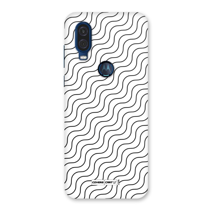 Wavy Pattern Back Case for Motorola One Vision