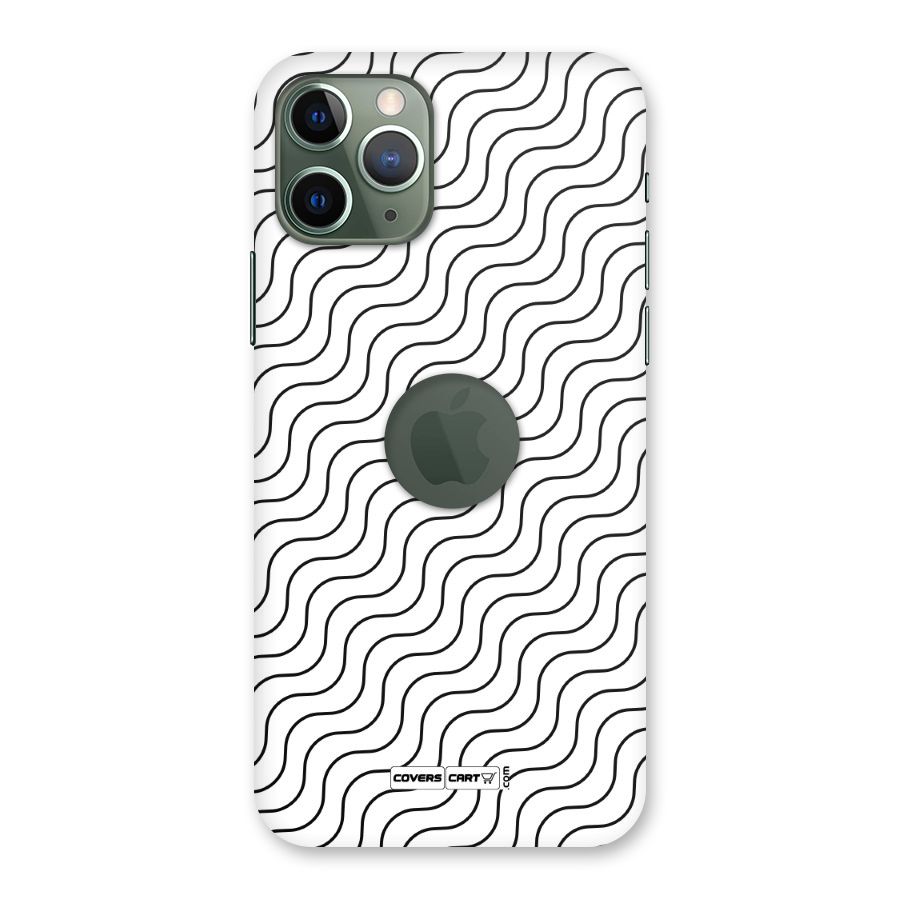 Wavy Pattern Back Case for iPhone 11 Pro Logo  Cut
