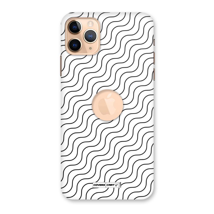 Wavy Pattern Back Case for iPhone 11 Pro Max Logo Cut