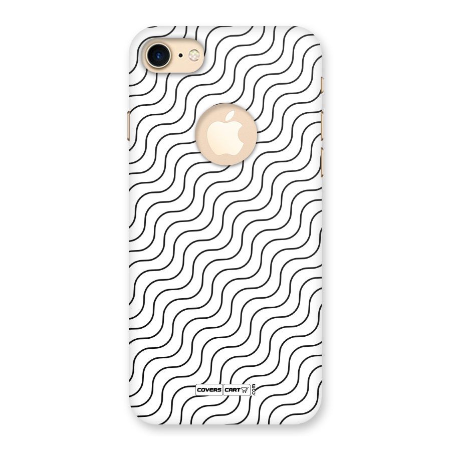 Wavy Pattern Back Case for iPhone 7 Logo Cut