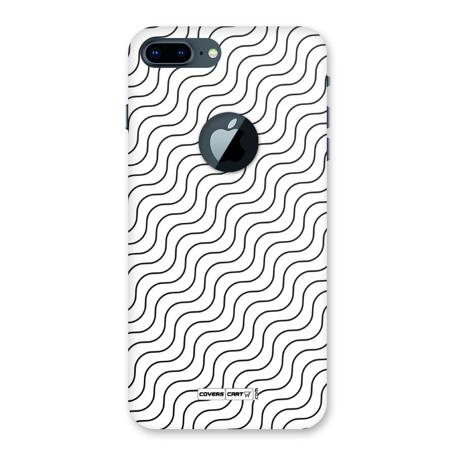 Wavy Pattern Back Case for iPhone 7 Plus Logo Cut