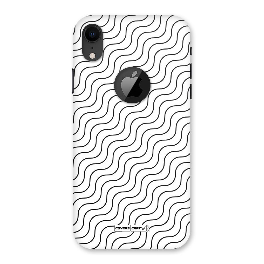 Wavy Pattern Back Case for iPhone XR Logo Cut