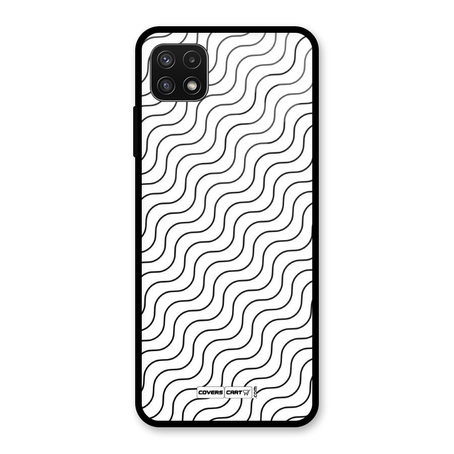 Wavy Pattern Glass Back Case for Galaxy A22 5G