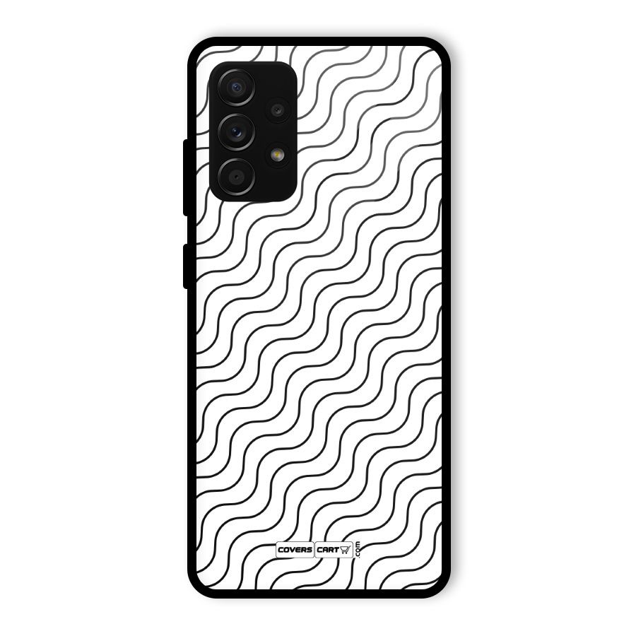 Wavy Pattern Glass Back Case for Galaxy A53 5G