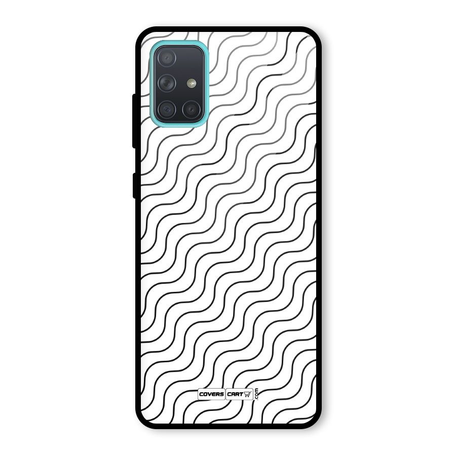 Wavy Pattern Glass Back Case for Galaxy A71