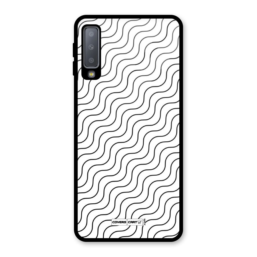 Wavy Pattern Glass Back Case for Galaxy A7 (2018)