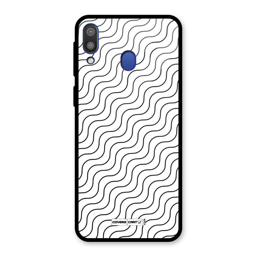 Wavy Pattern Glass Back Case for Galaxy M20