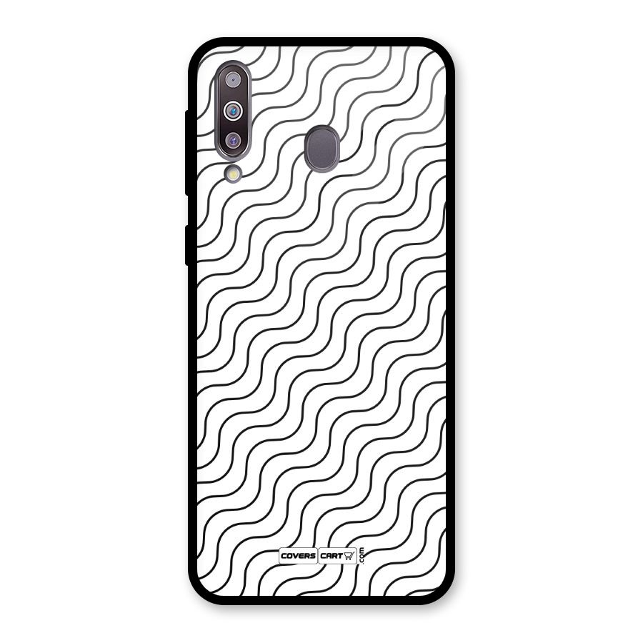 Wavy Pattern Glass Back Case for Galaxy M30