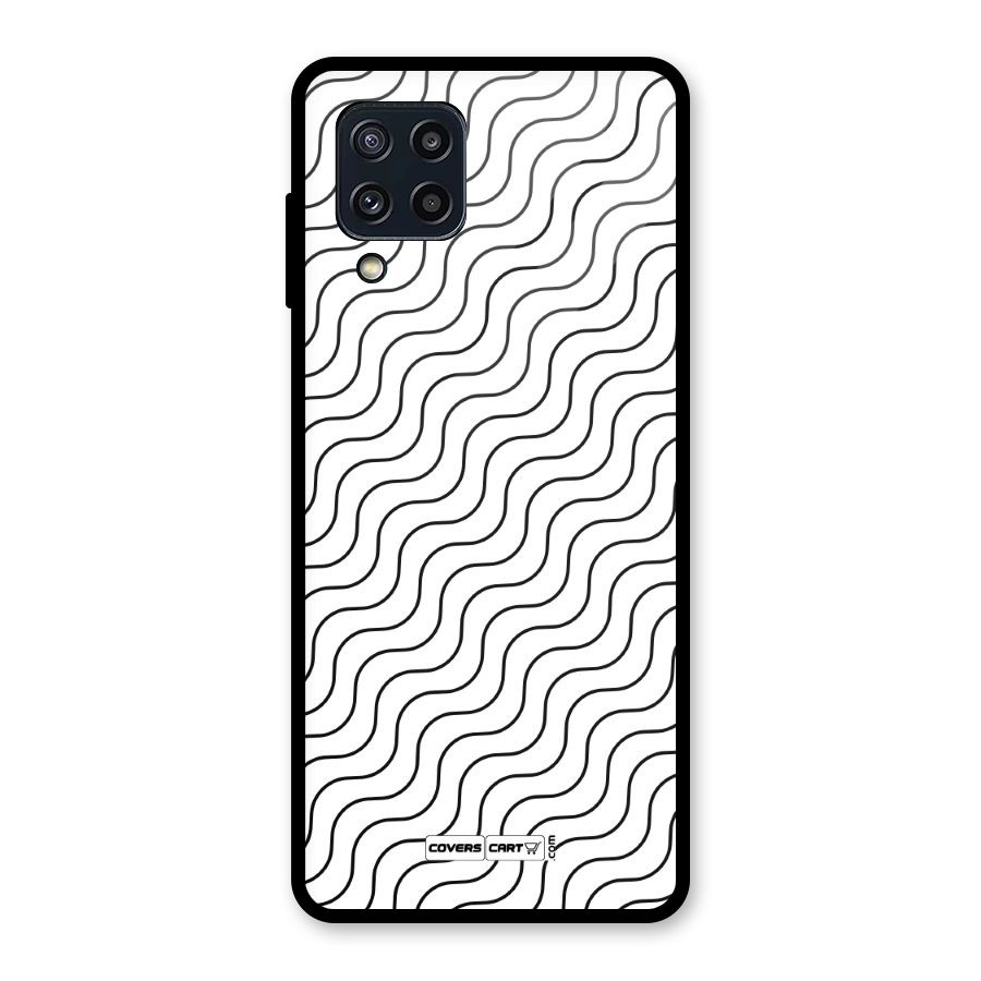Wavy Pattern Glass Back Case for Galaxy M32