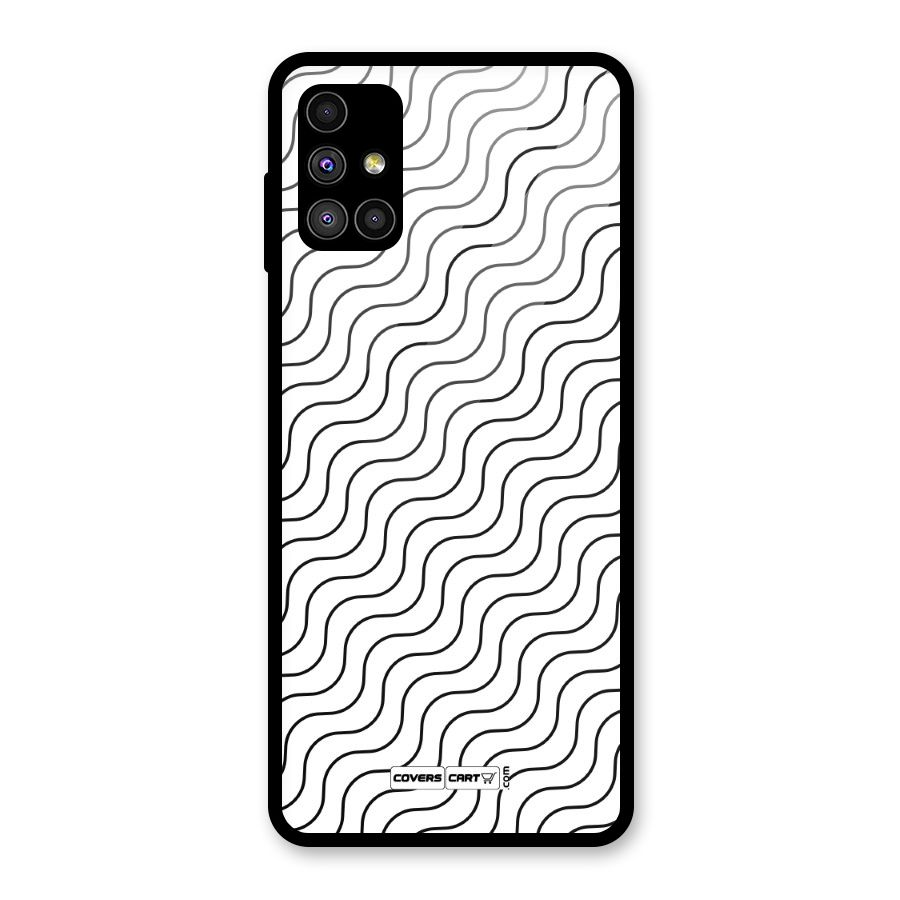 Wavy Pattern Glass Back Case for Galaxy M51