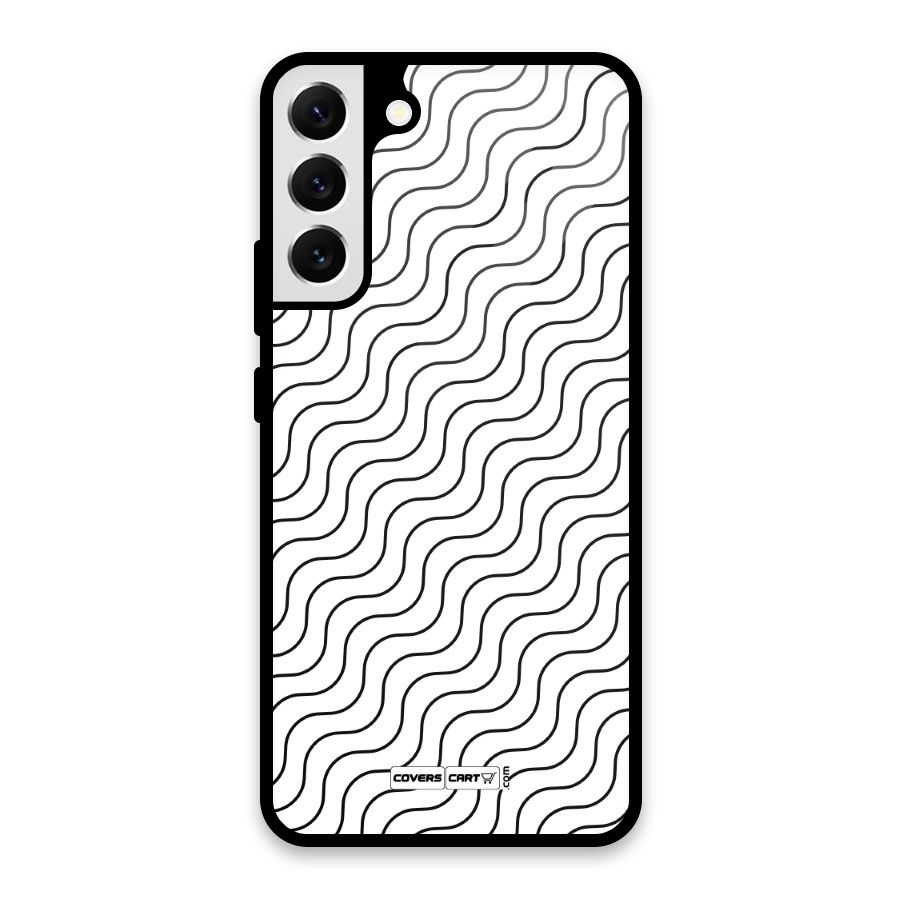 Wavy Pattern Glass Back Case for Galaxy S22 Plus 5G