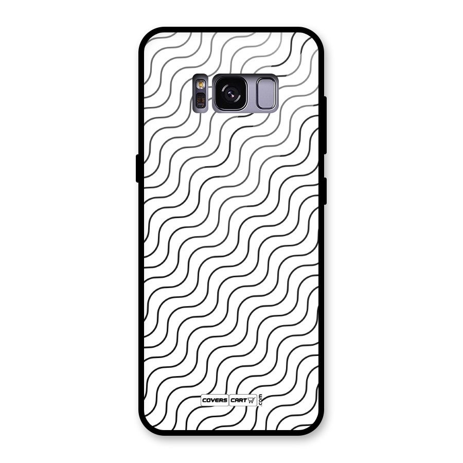 Wavy Pattern Glass Back Case for Galaxy S8