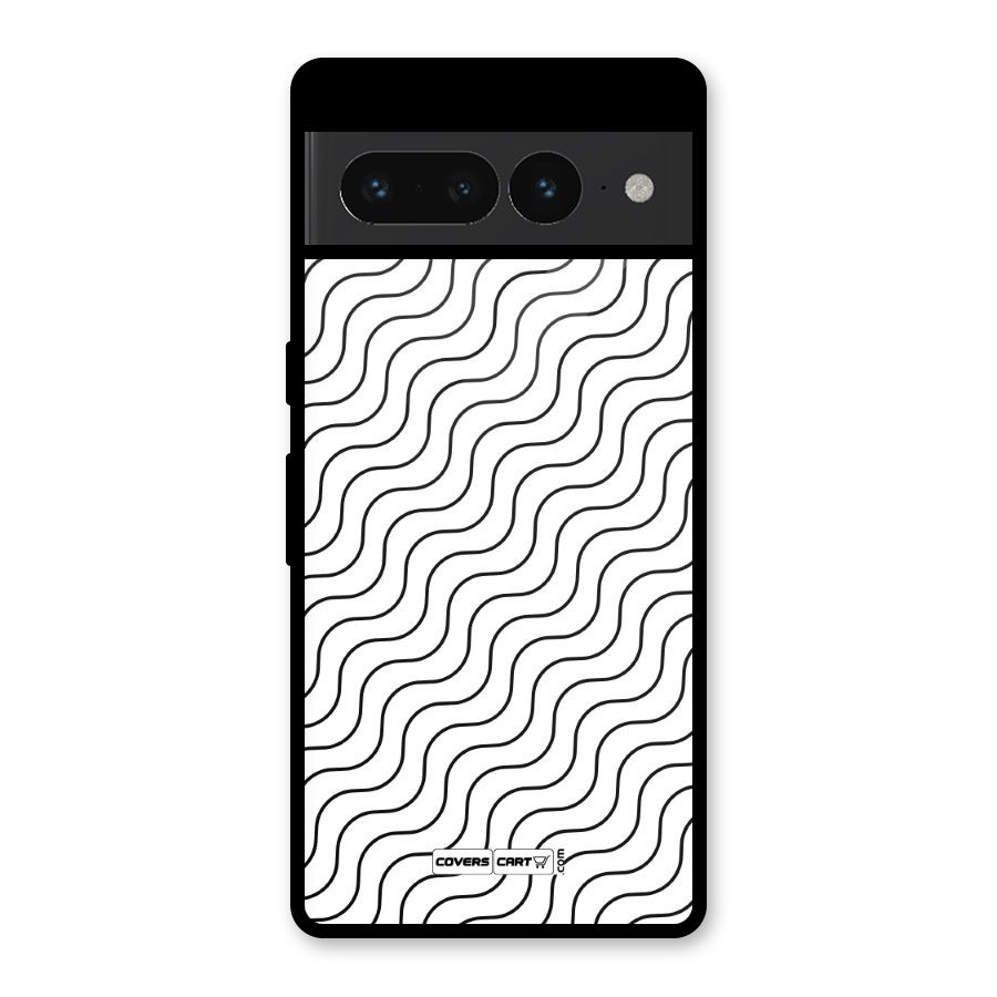 Wavy Pattern Glass Back Case for Google Pixel 7 Pro