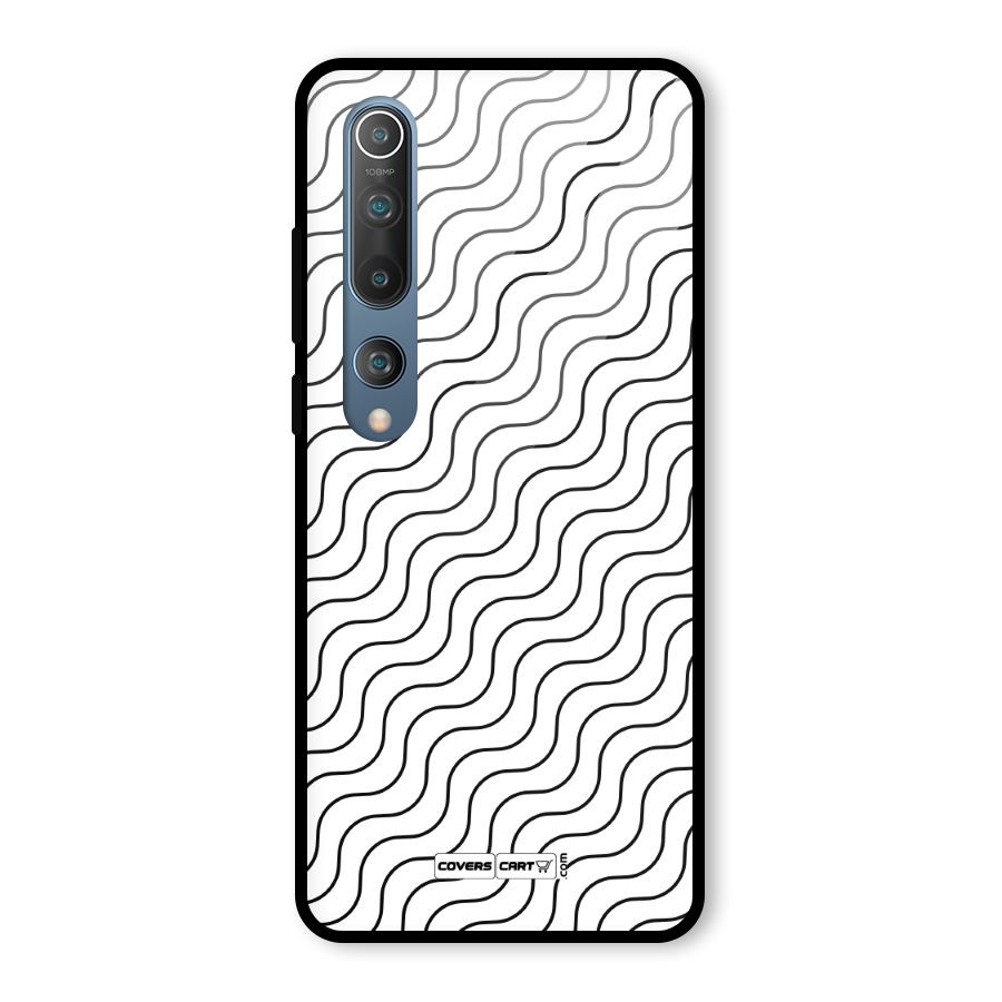 Wavy Pattern Glass Back Case for Mi 10