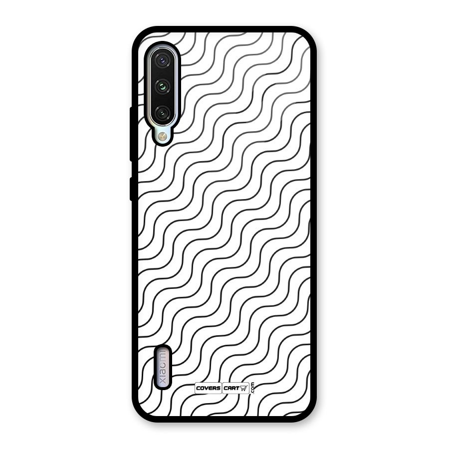 Wavy Pattern Glass Back Case for Mi A3