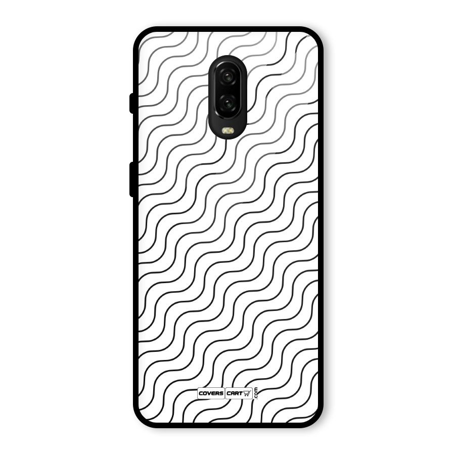 Wavy Pattern Glass Back Case for OnePlus 6T