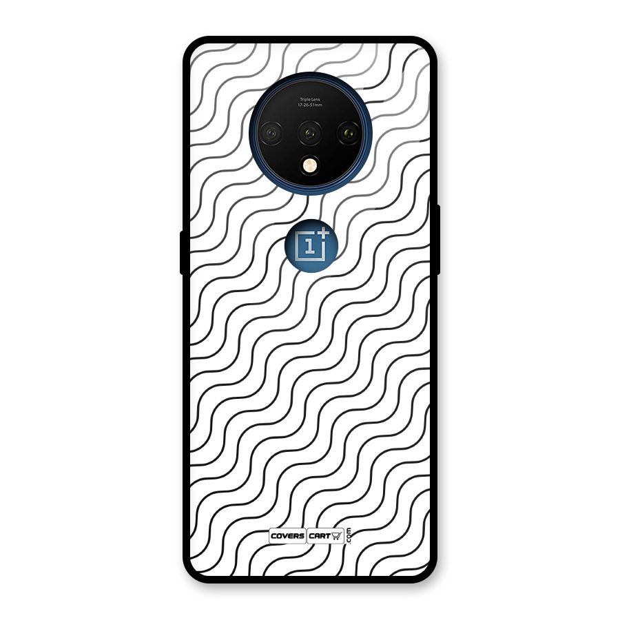 Wavy Pattern Glass Back Case for OnePlus 7T
