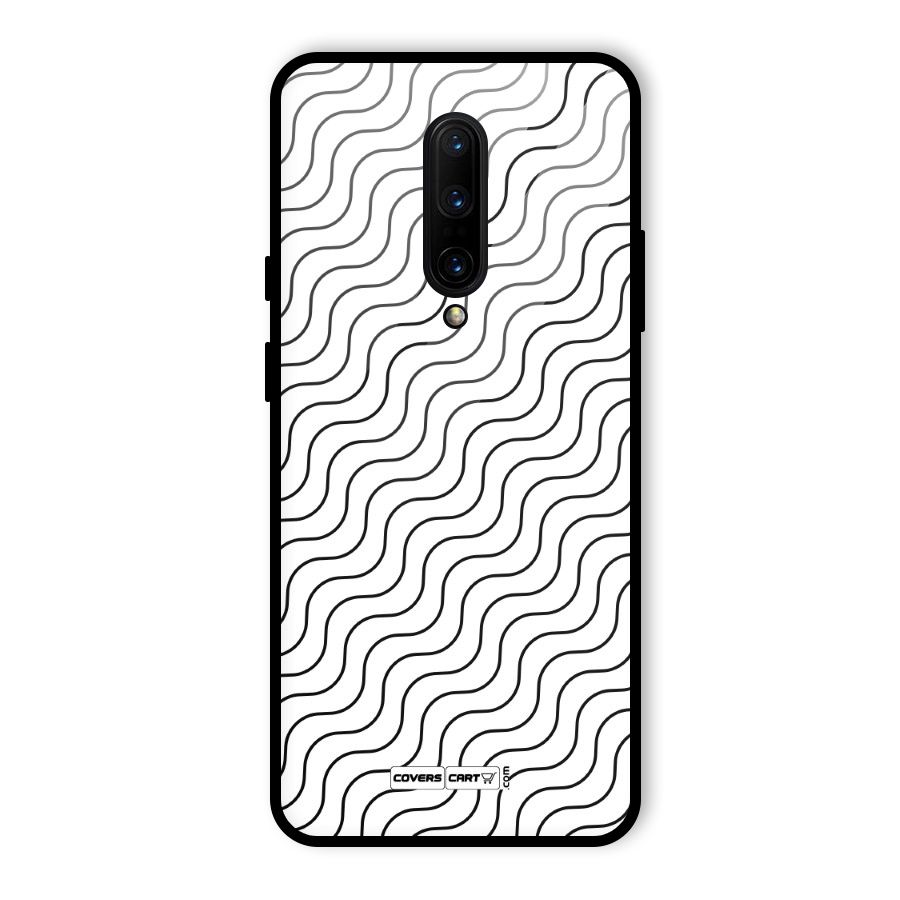 Wavy Pattern Glass Back Case for OnePlus 7 Pro