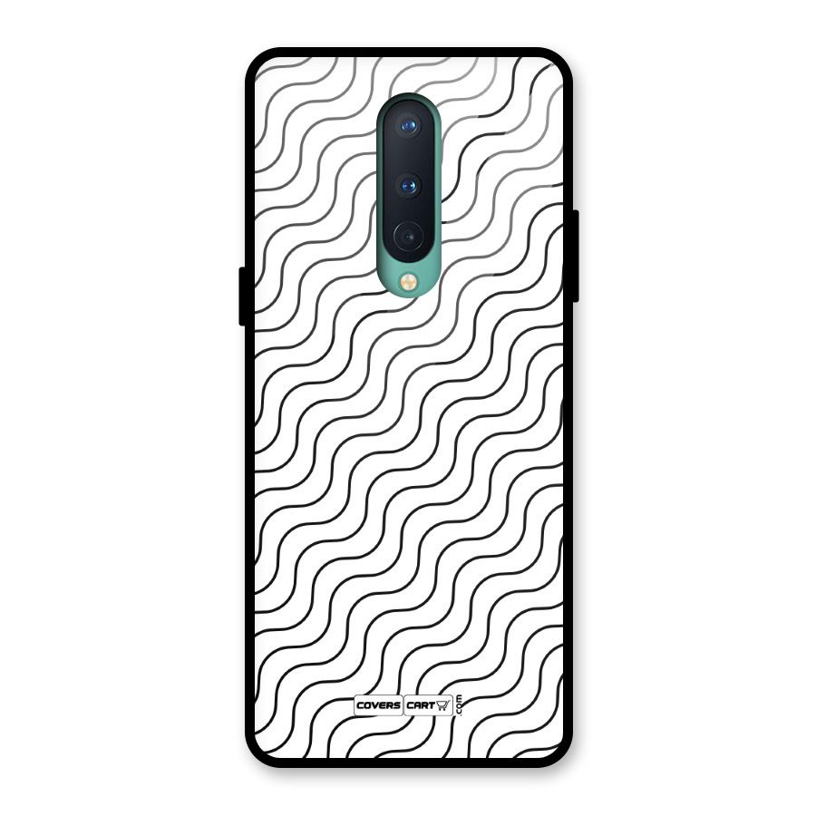 Wavy Pattern Glass Back Case for OnePlus 8
