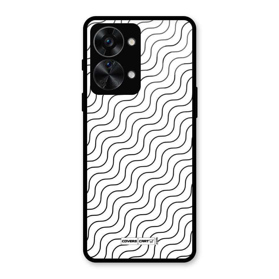 Wavy Pattern Glass Back Case for OnePlus Nord 2T