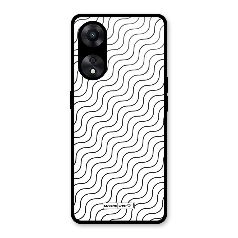 Wavy Pattern Glass Back Case for Oppo A78
