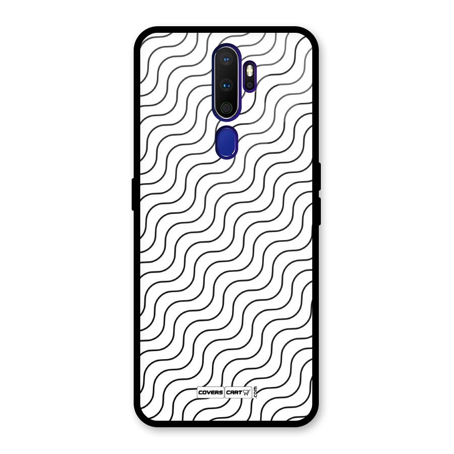 Wavy Pattern Glass Back Case for Oppo A9 (2020)