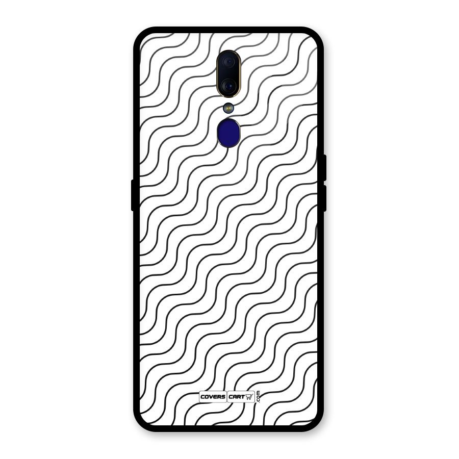 Wavy Pattern Glass Back Case for Oppo F11