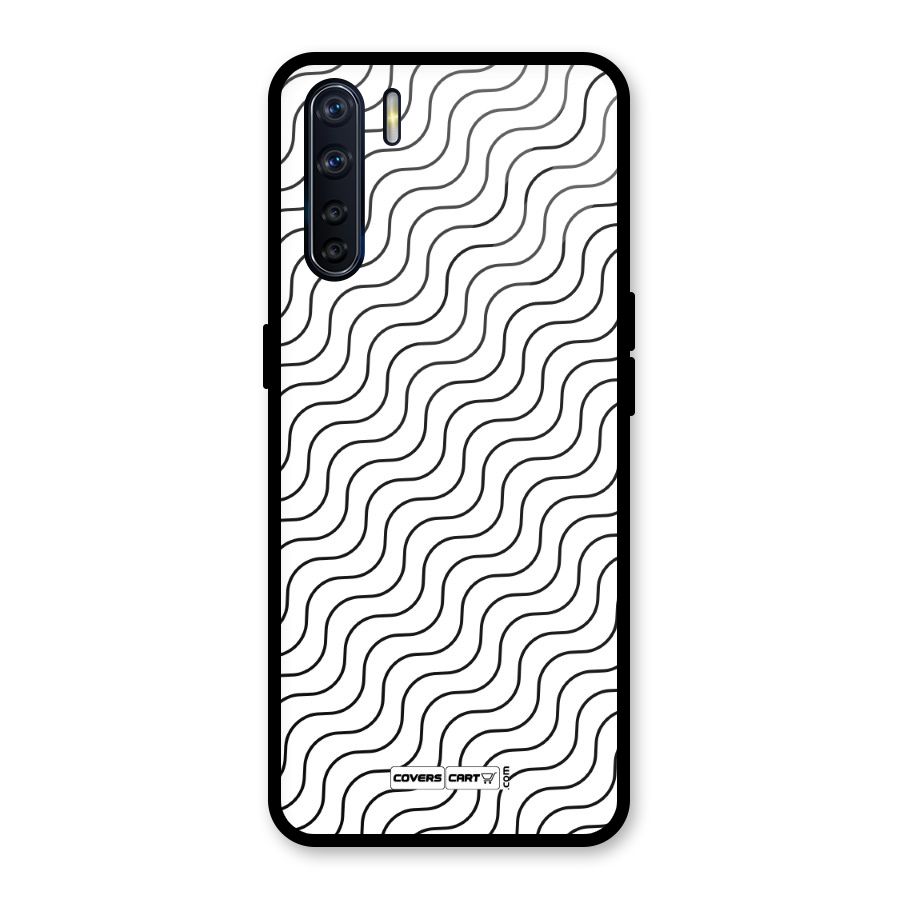 Wavy Pattern Glass Back Case for Oppo F15