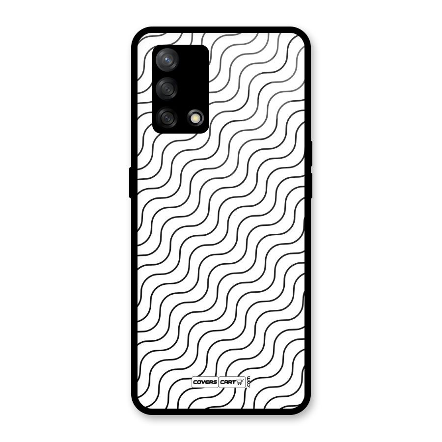 Wavy Pattern Glass Back Case for Oppo F19