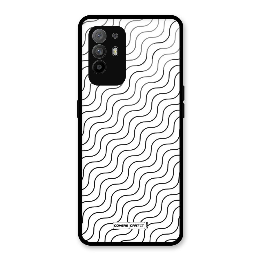 Wavy Pattern Glass Back Case for Oppo F19 Pro Plus 5G