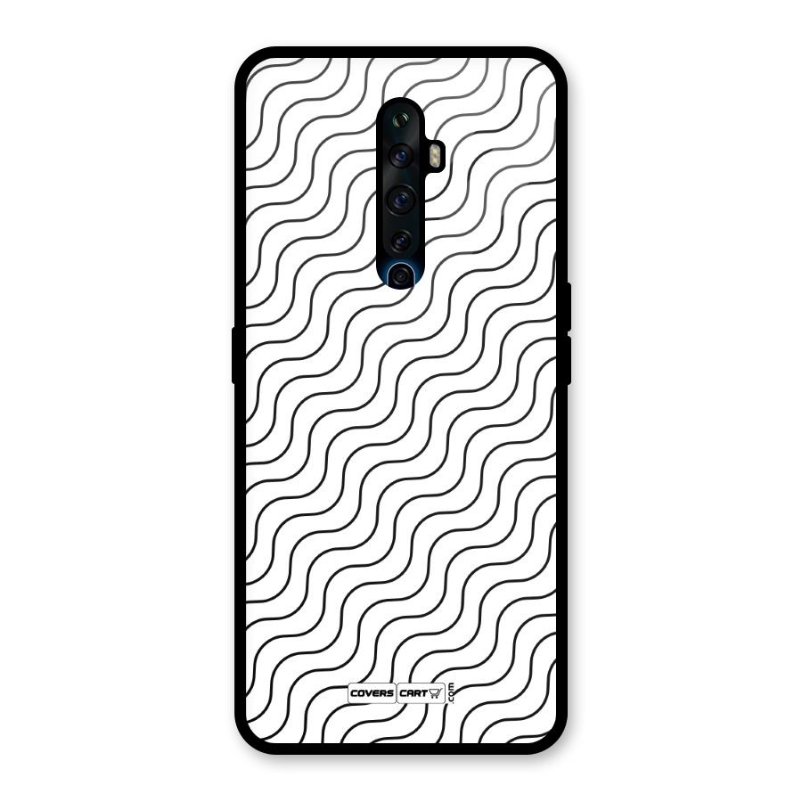 Wavy Pattern Glass Back Case for Oppo Reno2 F