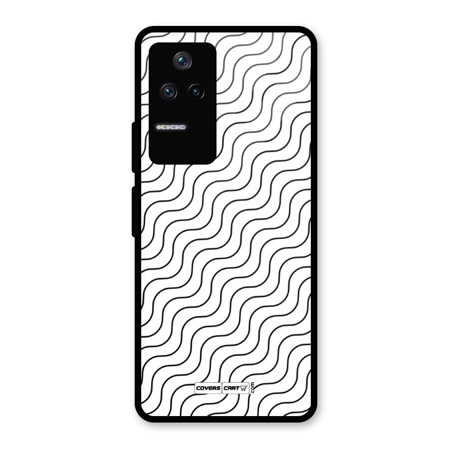 Wavy Pattern Glass Back Case for Poco F4 5G