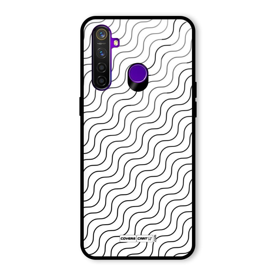 Wavy Pattern Glass Back Case for Realme 5 Pro