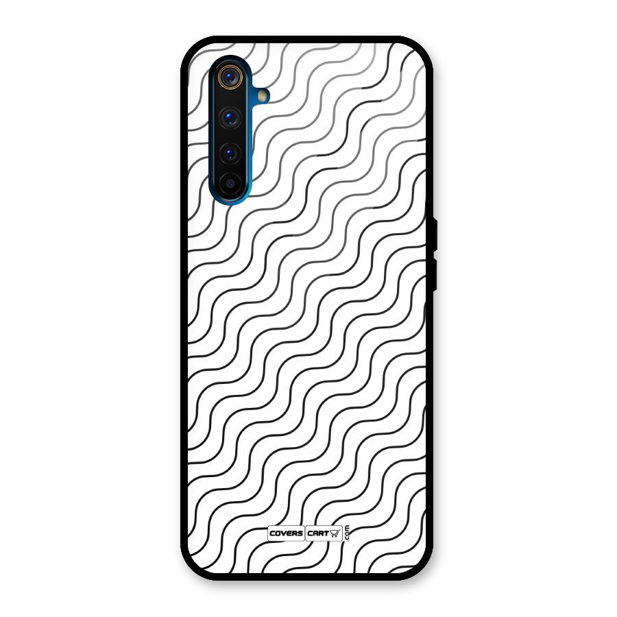 Wavy Pattern Glass Back Case for Realme 6 Pro