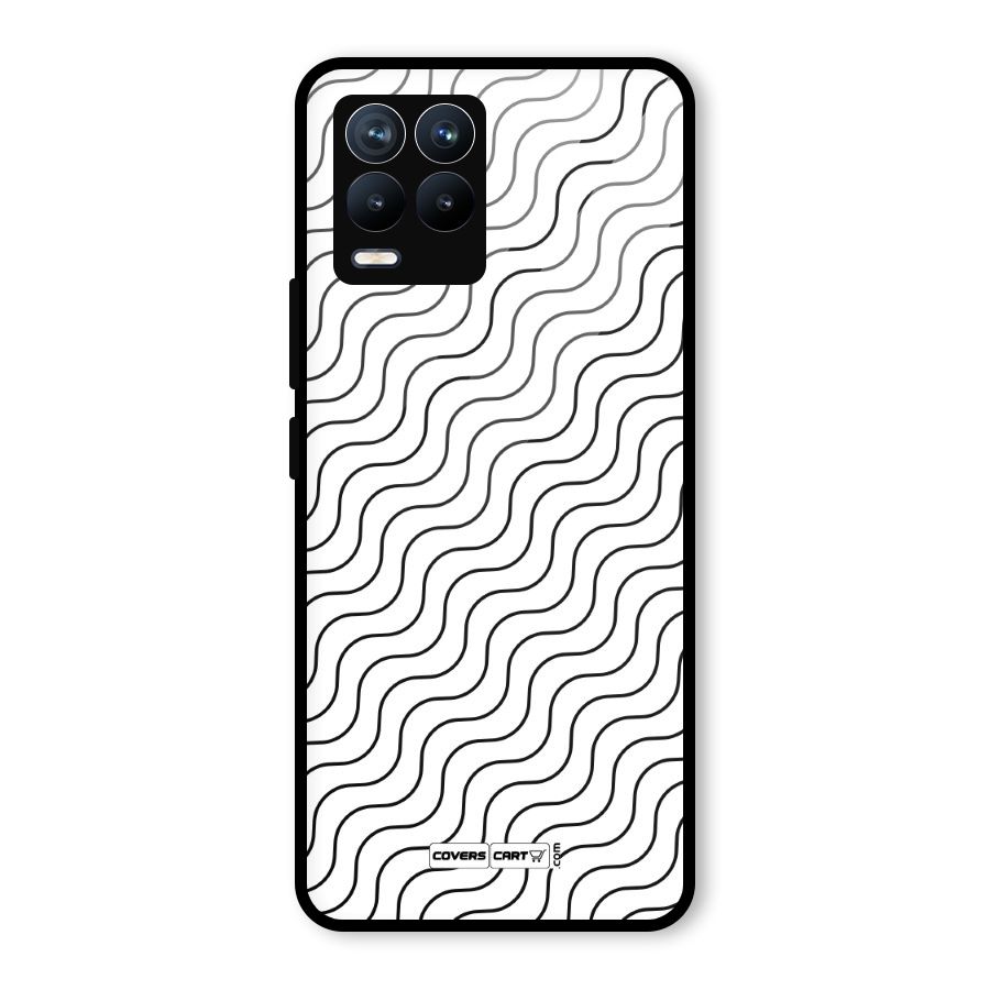 Wavy Pattern Glass Back Case for Realme 8