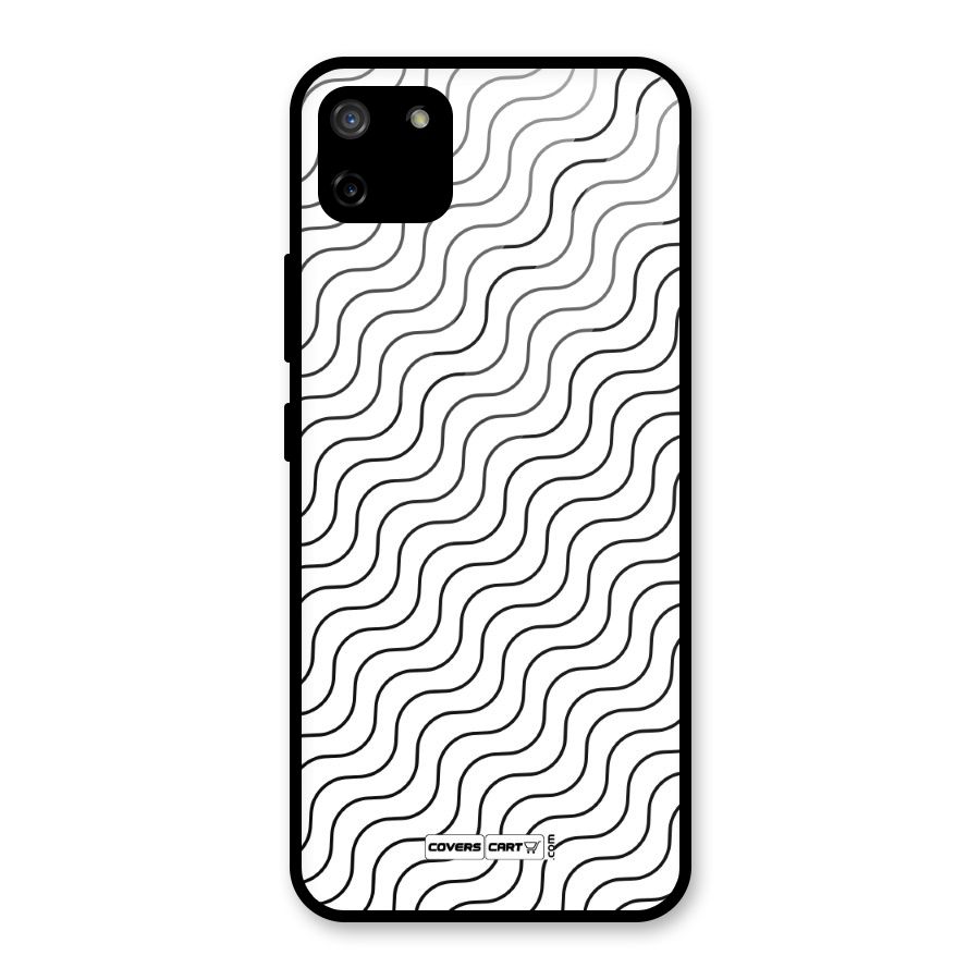 Wavy Pattern Glass Back Case for Realme C11