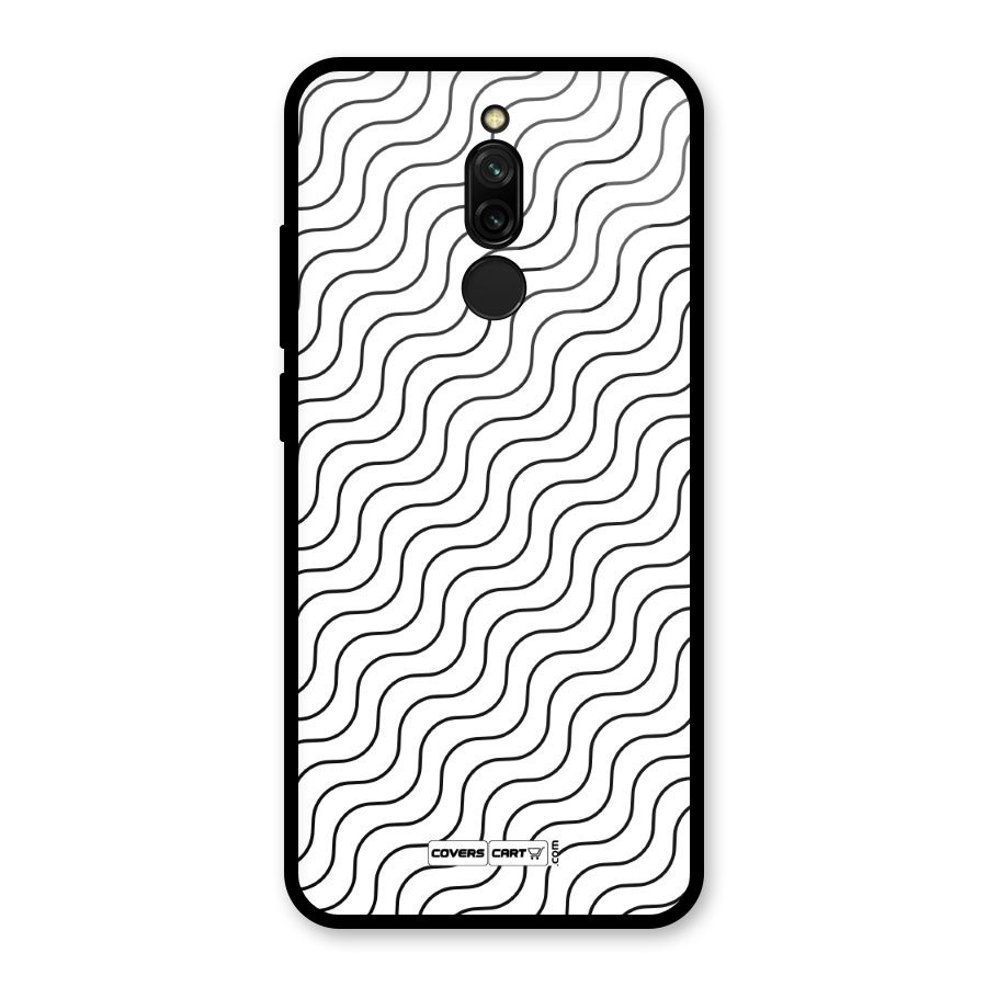 Wavy Pattern Glass Back Case for Redmi 8