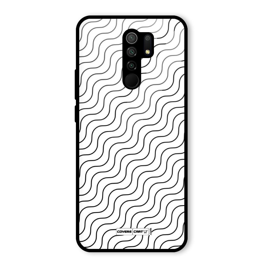 Wavy Pattern Glass Back Case for Redmi 9 Prime