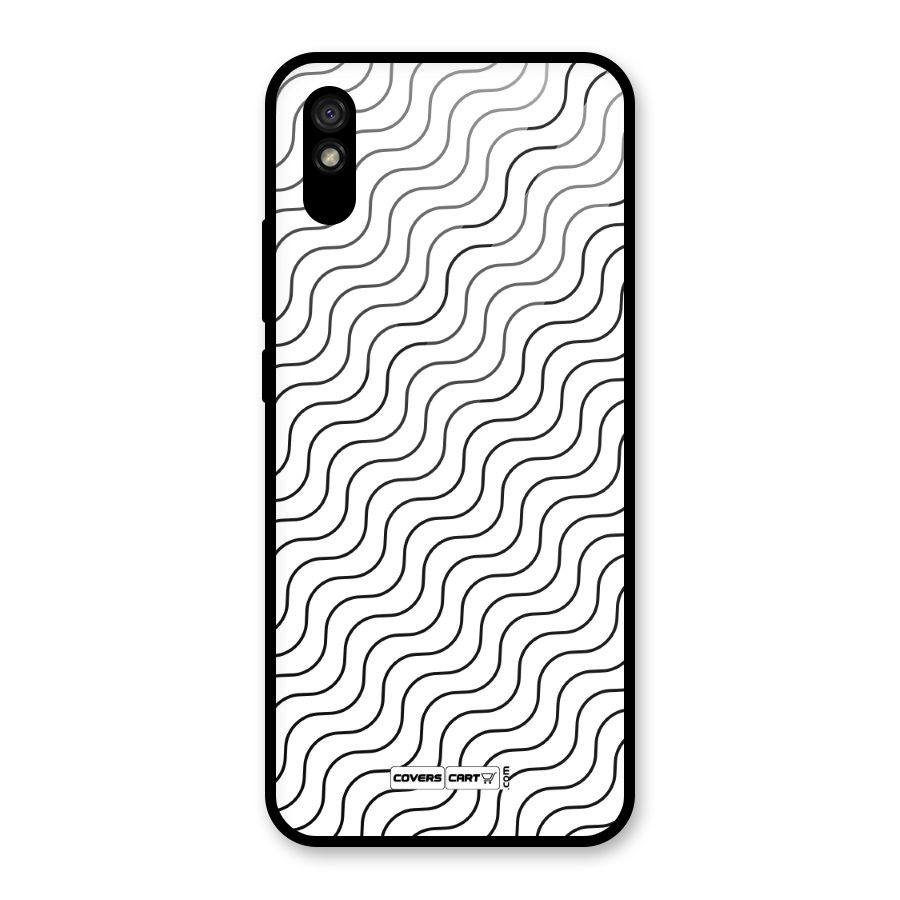 Wavy Pattern Glass Back Case for Redmi 9i