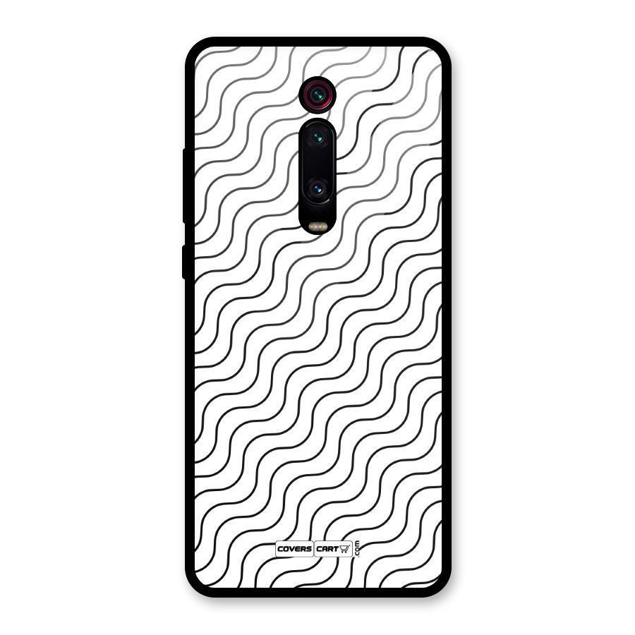 Wavy Pattern Glass Back Case for Redmi K20