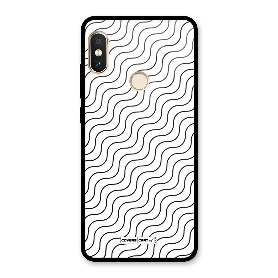 Wavy Pattern Glass Back Case for Redmi Note 5 Pro