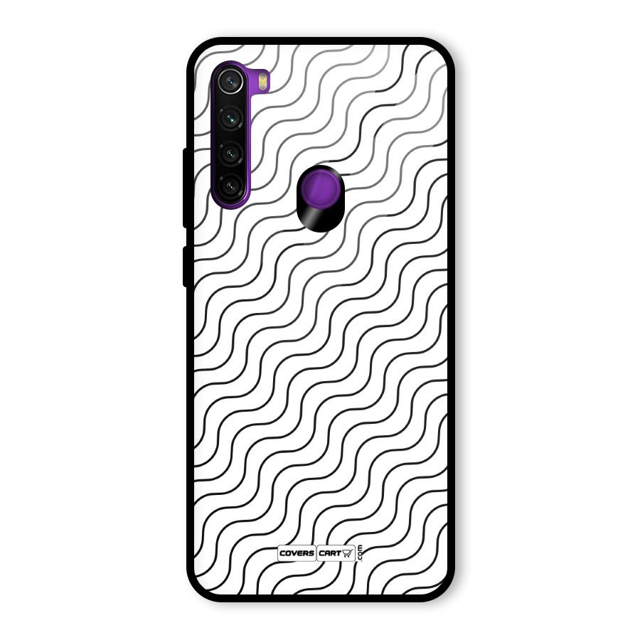 Wavy Pattern Glass Back Case for Redmi Note 8